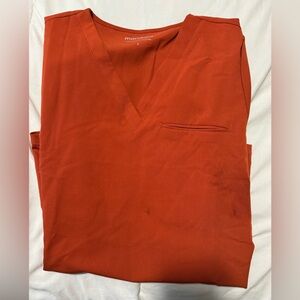 Burnt orange scrub top